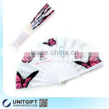 hand held round advertsing fan