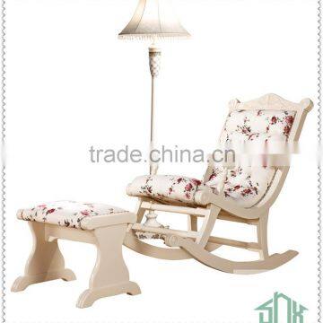 White Wooden Rocking Chair HB-A# Antique Rocking Chair Prices Wood Rocking Chair