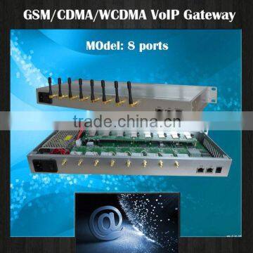 8 port GSM/CDMA/WCDMA voip gateway,internet phone service