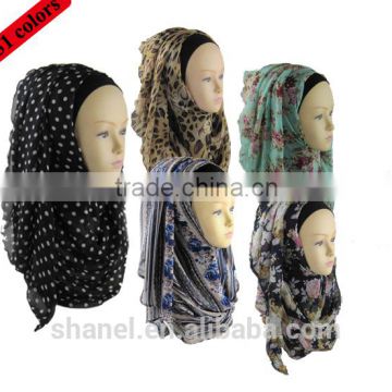 high quality chiffon printed scarf hijab