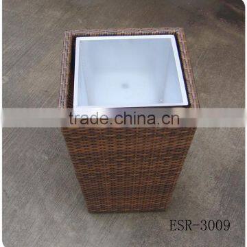 Outdoor rattan garden flower pot