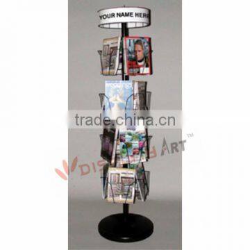 Black 16 pocket spinner display rack