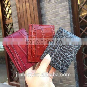 Simple Design Leather Bank Card Holder Customize Crocodile Card Holder photo-3