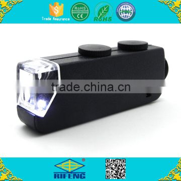 New Design OEM Optic Led Pocket Microscope Magnifier with Potective