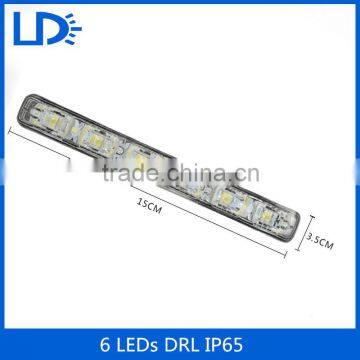 Car Waterproof 2 Pcs 6 LED Daytime Running Light DRL Fog Driving Lamp