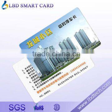 125khz TK4100 passive low frequency RFID Temporary Parking Card for access control with logo number printing