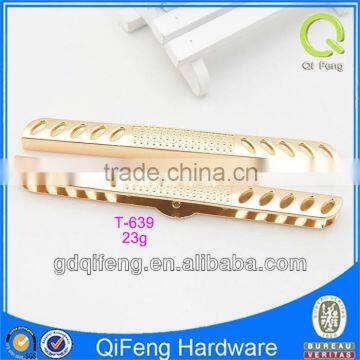 hot supply zinc alloy streak gold wallet metallic frame