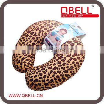 Leopard Print Foam Particle Filling Travel Neck Pillow