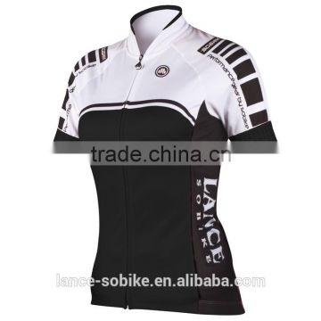 women custom design sublimation print cycling jersey & pant, short sleeve cycling suit