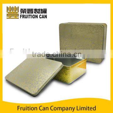 Rectangular tin with gold colour slip lid ECO - friendly tin