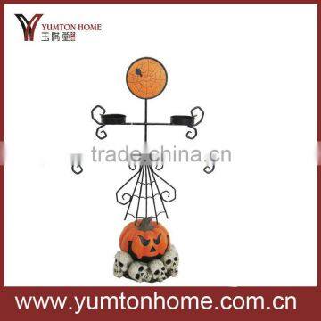 metal decorative halloween pumpkin tealight holder