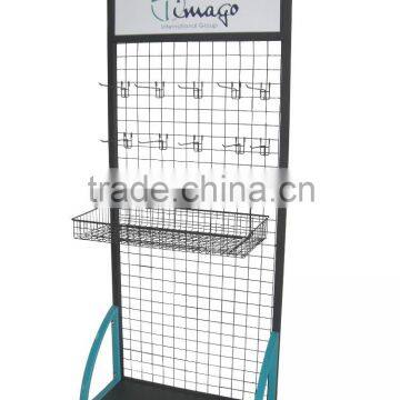 2015 black powder coated wire display rack