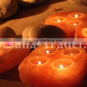 Salt Tea Light / Candle Light / Crystal Salt Light / Himalayan Salt Tea Light / Natural Salt Candle Light