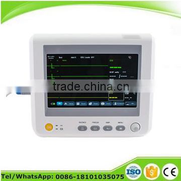 Cheap price 7 Inch Vital Sign Monitor 6 parameter ECG NIBP SPO2 TEMP RESP PR Patient monitor