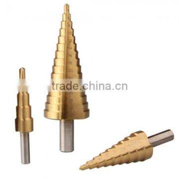 3 Pcs HSS Steel Step Drill Bits 12/20/32mm w/ Case