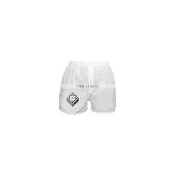 WHITE BOXER SHORTS