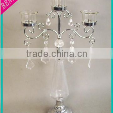 3 arms metal candelabra candle holder for wedding candelabra,Tall wedding table candelabra centerpieces