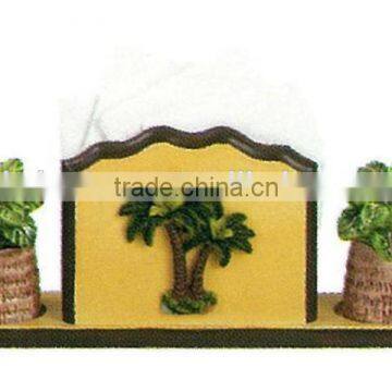 Personalized Handmade Color Glazed Decorative PALM TREE NAPKIN HOLDER