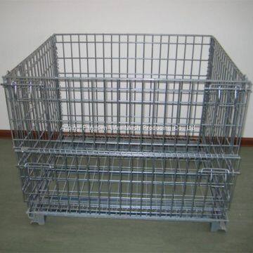 1.2X1.0m Collapsible Folding Warehouse Logistic Trolley Roll Wire Mesh Storage Cage photo-5