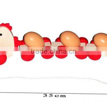Chicken and Egg Pull Along Toy;classic Wooden Construction for Hours of Fun photo-4
