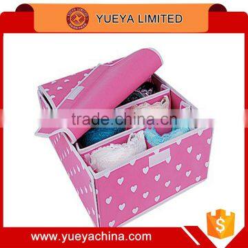 sweet heart printed bra underwear storage cloth box