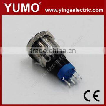 Hot Sale LA16JSF ROHS 16mm Flat Round With Ring LED IP65 Pin Terminal 3A/250VAC Push Button Switch Push Button Music Boxes photo-3