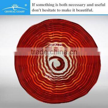 round decorative hand blown wall art and decoration plate glass