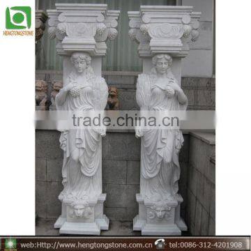 High Grade White Marble Pillar Factory Different Types