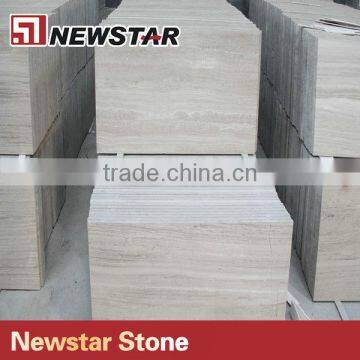 Newstar Cheap Wooden White Straight Vein Marble For Floor Wall Tile USA