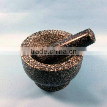 Small Polished Granite Mortar and Pestle photo-3