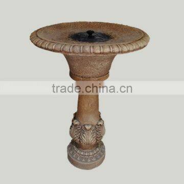 Own Factory Handmake Bird Bath Hot sale Solar Fierglass Garden Fountain