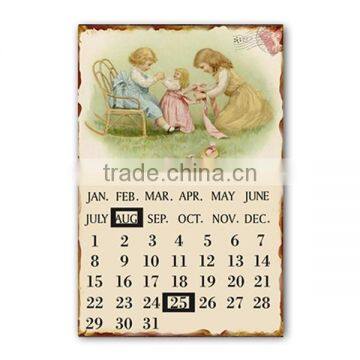 Rectangle Decorative Plaque Cheap Metal Calendars Wholesale