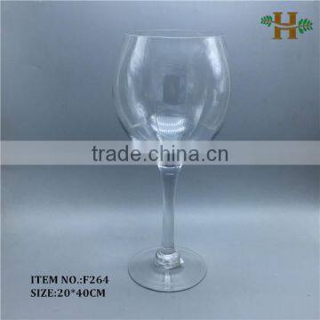 stemmed goblet glass vase,wholesale clear long stem tall goblet wedding vase