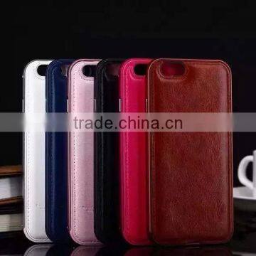 Good Design Metal Frame PU Leather Phone Case For Iphone6, Metal Frame Case PU Leather Back Phone Case For Iphone6 photo-5