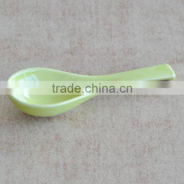 Japanese Style Ceramic Soup Spoon With Solid Color photo-4