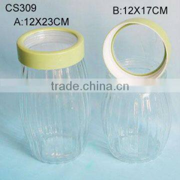 2016 cheap wholesale clear voal glass jar with skylight lid