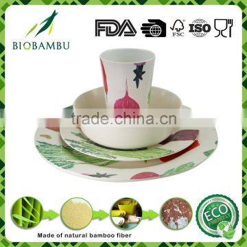 Recycle Green Living Bamboo Fiber Tableware Set