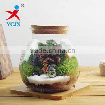 HOT SALE ROUND GLASS BALL CRAFT TERRARIUM WITH CORK LIDS