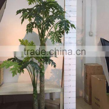 artificial tree bonsai ,artificial two bar papaya tree with fruit for terrace decoration