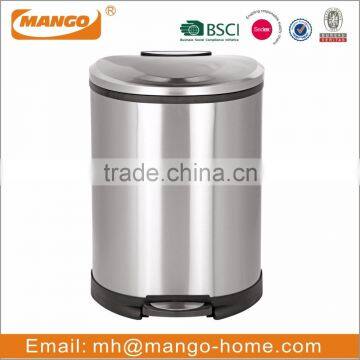 Semi Round Large Pedal Stainless Steel Trash Bin