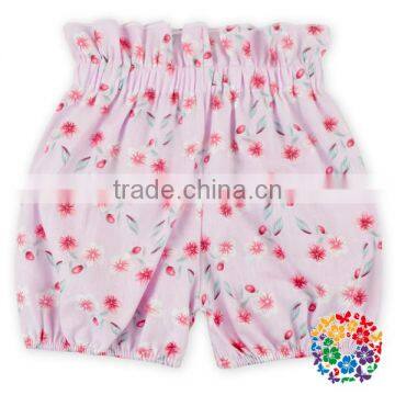 Boutique Toddler Baby Kids Summer Bubble Floral Elastic High Waist Vintage Short Pants photo-4