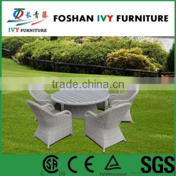 Luxury dining set garden table and chair rattan furniture