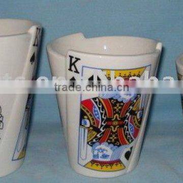 Ceramic poker cup