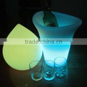 plastic led luminous ice bucket for hotels