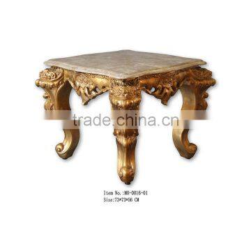 French style antique small side table with marble top