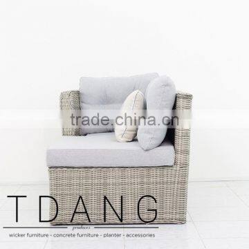 Dreux Right Hand Outdoor Bench - Vietnam Poly Rattan - Wicker Furniture photo-3