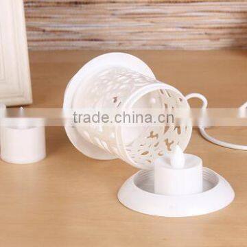 Morden Outdoor Metal Luminous Lanterns in Whitecolor Candle Holder photo-3