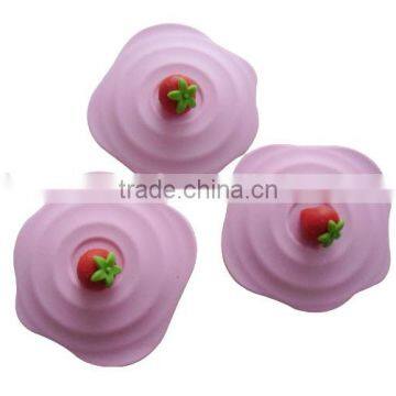 Cute Strawberry Silicone Watertight Cup Mug Lid Cover photo-4