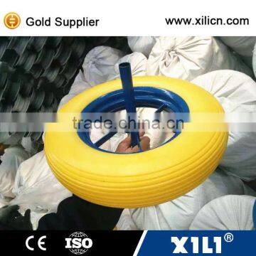 16 inch yellow foam tyre with solid alxe