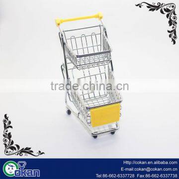 Promotional Gift Mini Shopping Barang Trolley Cart as Two-layer Container photo-2